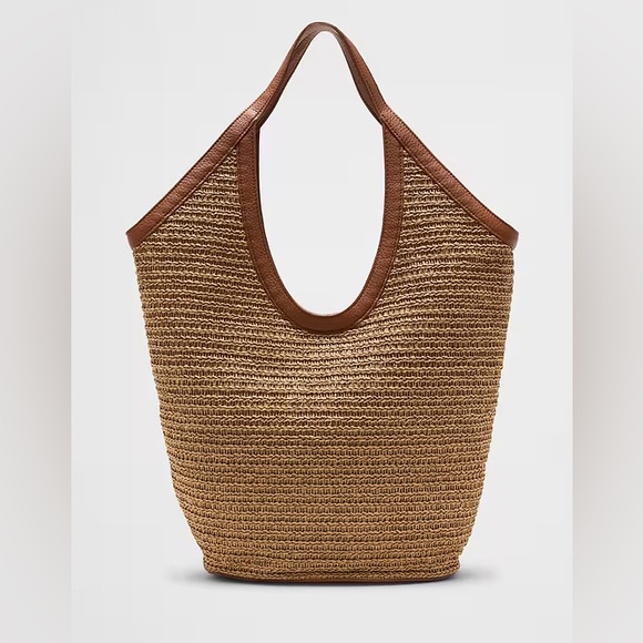 Banana Republic Factory Handbags - Banana Republic Straw Hobo Tote in Tobacco